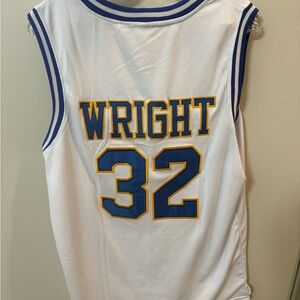 Love & Basketball White and Blue Basketball Jersey